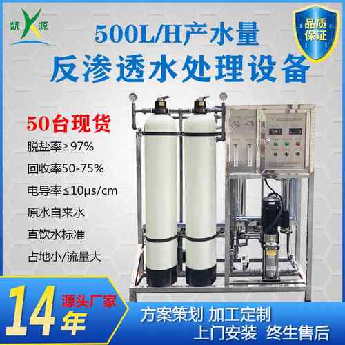 厂家直销0.5吨纯水设备小型反渗透净水器商用办公室学校直饮水机