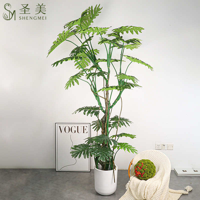 仿真喜林芋树大型室内外高档绿植装饰摆件龟背树绿植专业厂家批发