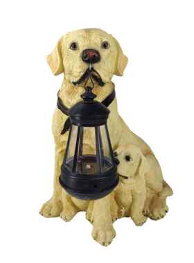 亚马逊跨境户外庭院狗狗太阳能灯创意摆件动物雕塑花园装饰品