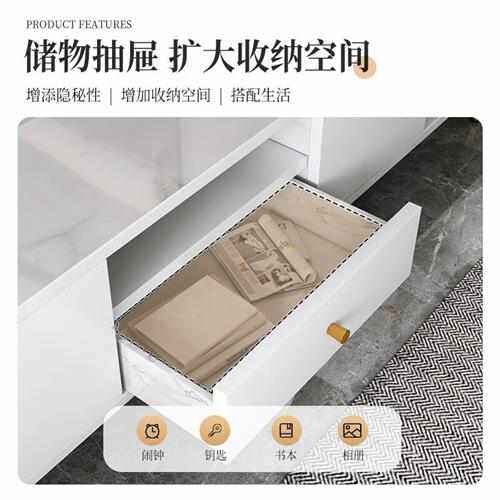 吉友爱电视柜茶几组合现代简约小户型意式视奢地柜电厅储物柜茶几