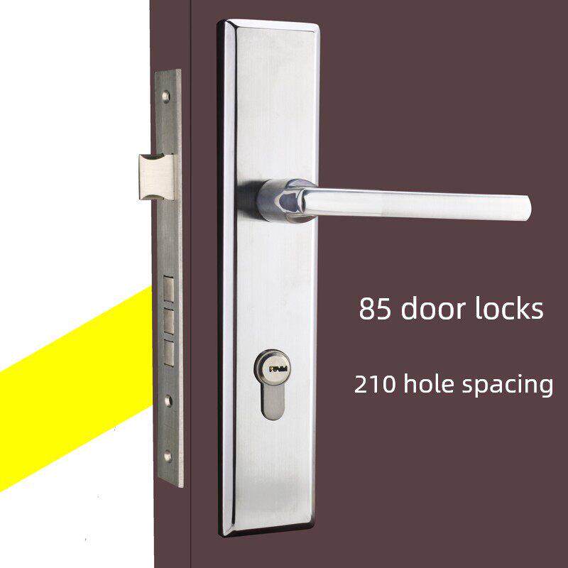 304不锈钢门锁室内卧室门锁简易办公室欧式木门85锁拉手