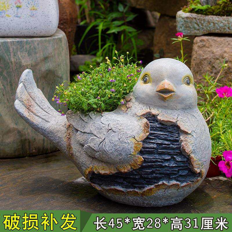 户外花园庭院园林别墅装饰品园艺摆件仿真小鸟摆件动物工艺品雕塑