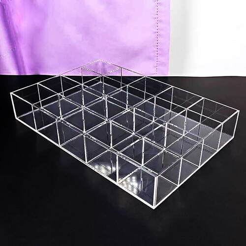 亚克力透明分格盒首饰盒桌面定制翻盖格子收纳盒子饰品盒手饰盒