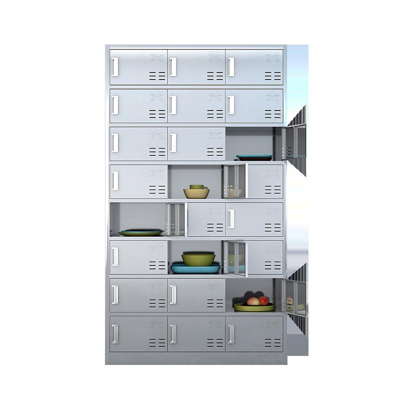 不锈钢多门餐盘柜食堂餐厅员工饭盒储物柜碗筷餐具无尘车间水杯柜
