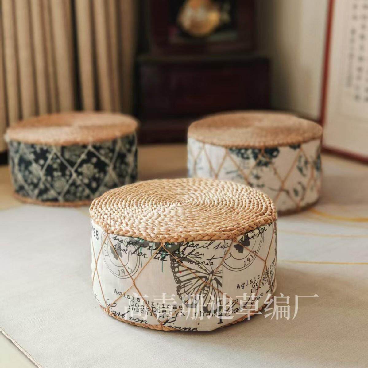 草编蒲团加厚榻榻米坐墩沙发凳飘窗垫子茶室打坐脚凳蒲草耐用坐垫