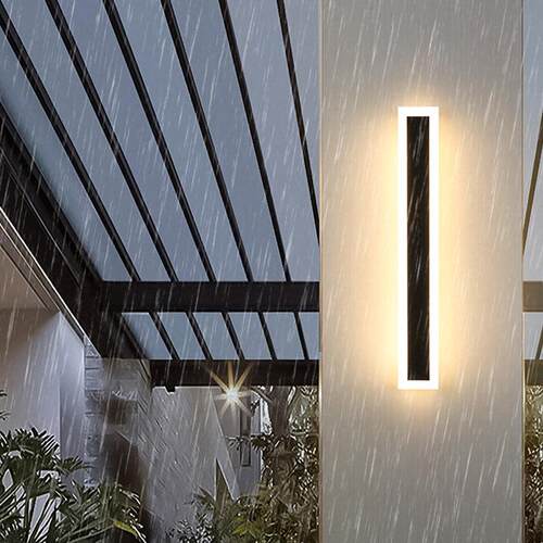 led室外长条壁灯简约防水别墅大门灯中式室内客厅餐厅卧室床头灯