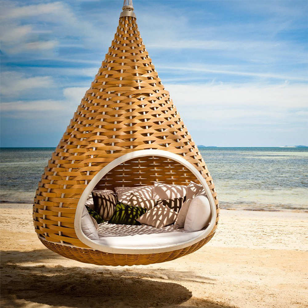 网红创意水滴鸟巢吊篮藤椅吊椅躺椅摇篮别墅阳台庭院户外懒人吊床