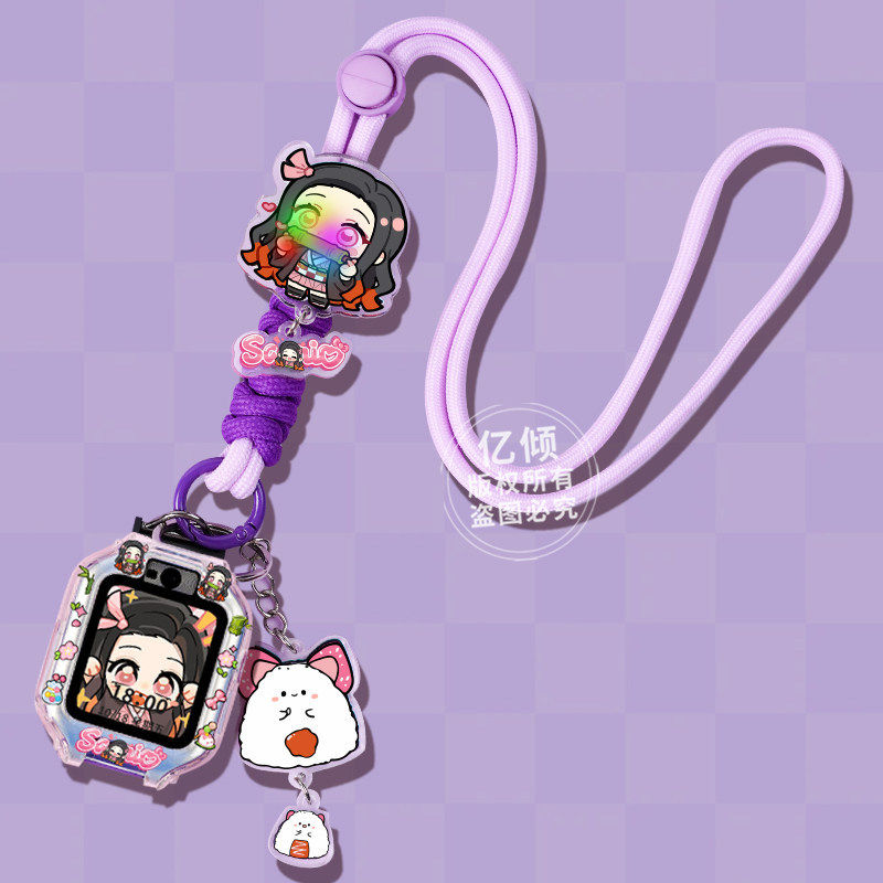 适用华为KTY-L10儿童电话手表5活力版表带4pro挂脖套保护外壳吊绳