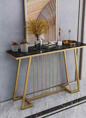 新式美玄关TM-61969桌子靠墙时中尚风大理石约简细长条案台走廊式