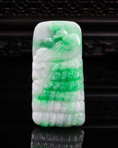 缅甸天然真品翡翠冰飘阳绿高端精品厚装玉石闪拍孔雀玉吊坠30.63g