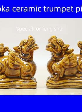 土陶瓷幸运皮绣饰品，尖角路冲孔梁顶入口大厅客厅办公室皮绣饰品