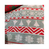 厂家批发供应各类质量高针织面料 毛绒布料 提花粗针毛线面料