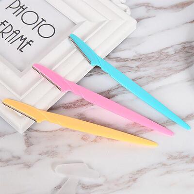 Simple Stainless Steel Handle Eyebrow Razor Sharp Hair Remov