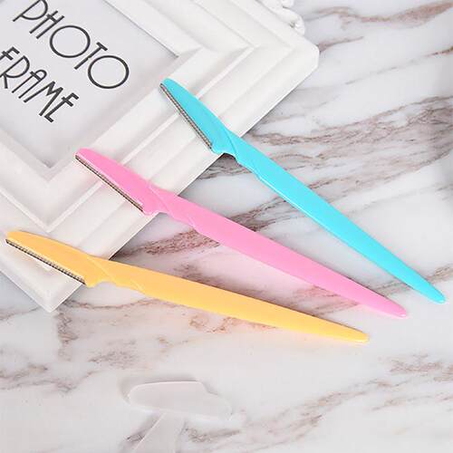 Simple Stainless Steel Handle Eyebrow Razor Sharp Hair Remov