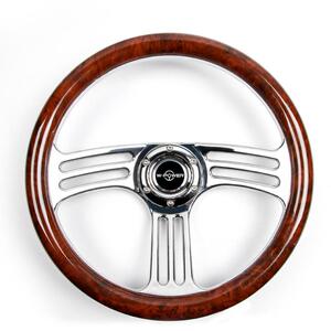 厂家直销14寸黑色汽车方向盘汽车三幅支架通用steering wheel