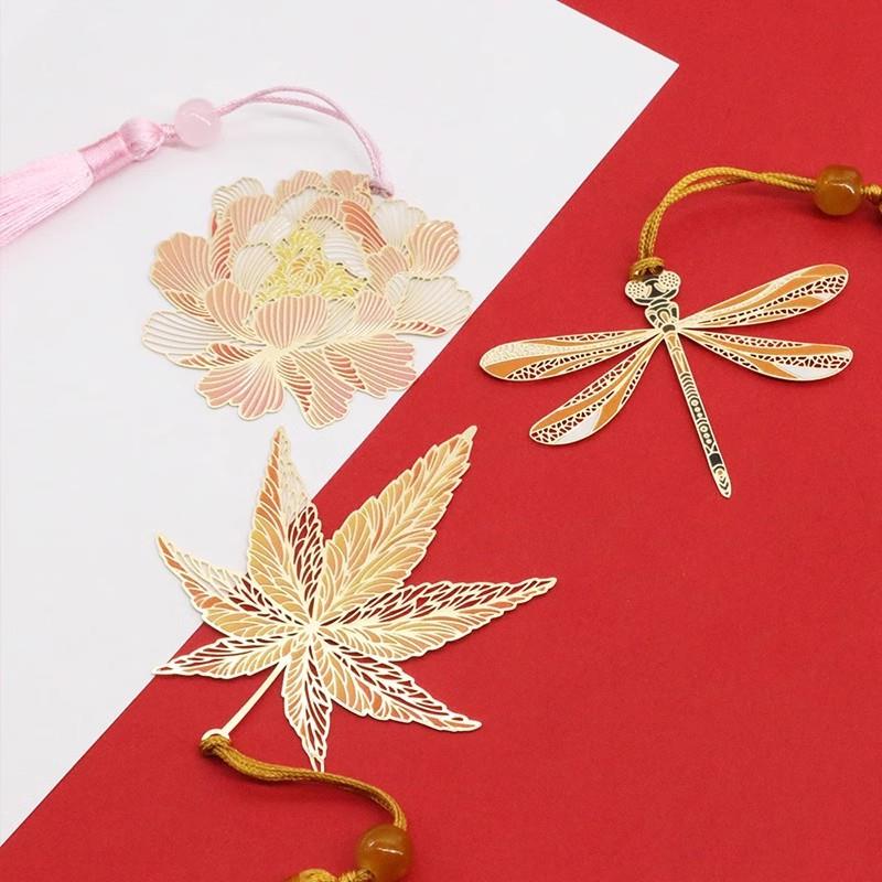 新款直销古典中国风高档精致可爱金属创意书签精美流苏 高级感小图片