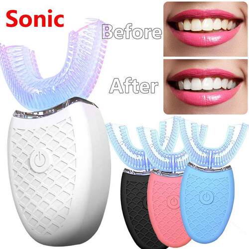 Adult Sonic Electric Toothbrush U Shaped 360 Degrees