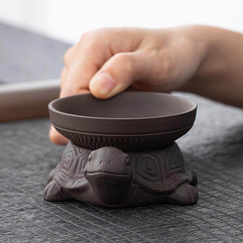紫砂茶漏创意茶滤功夫茶具配件陶瓷滤器斗茶隔托倒茶过滤器网
