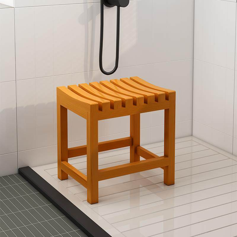 实木小凳子浴室凳洗澡凳老人防滑凳孕妇坐凳客厅方凳家用换鞋矮凳