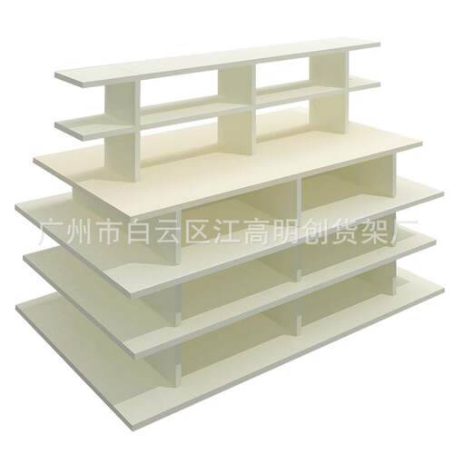 优品展示架多功能流水台木质高低饰品服装多层母婴店中岛