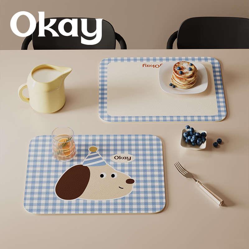 okay露米狗狗沥水垫厨房水池台面吸水垫家用碗垫餐桌隔热保护垫子