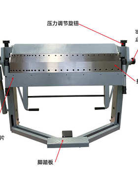 pbb12702mm机折弯分段长度全制动器手动脚踏1270mm控制弯曲指盘式