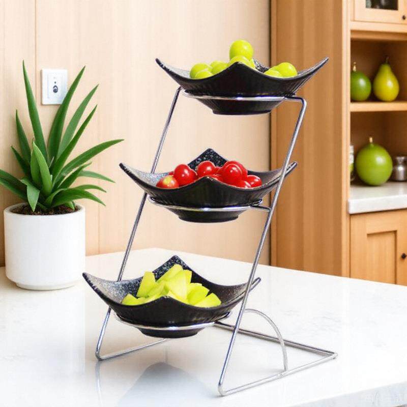 晶鑫餐具水果盘自助餐台糕点食物展示架点心酒店早餐器皿冷餐摆台