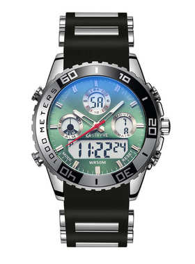 Readeel brand men sports watches 2 time zone man fashion wat