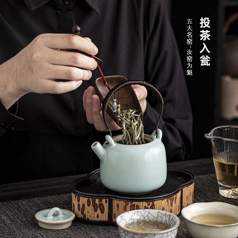 五大名窑一壶四杯茶具套装家用陶瓷功夫茶具套装茶壶茶杯礼品套装,餐饮具,功夫茶具,淘宝优惠券,粉丝福利购,淘宝优惠卷