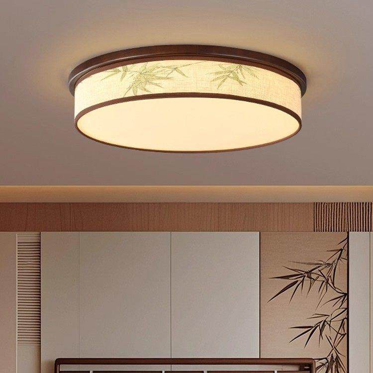 宋氏美学新中式竹叶刺绣吸顶灯卧室书房全光谱布艺圆形灯具,家装灯饰光源,餐厅/卧室/书房吸顶灯,淘宝优惠券,粉丝福利购,淘宝优惠卷