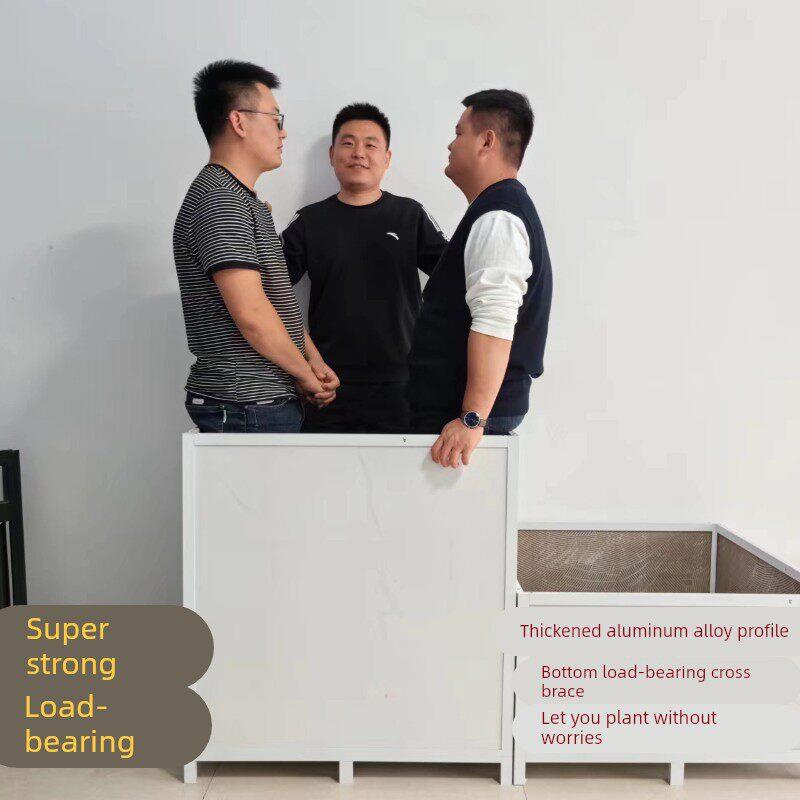 瓷砖种植箱天台长方形种菜池户外花盆种树楼顶蔬菜铝合金框架支架