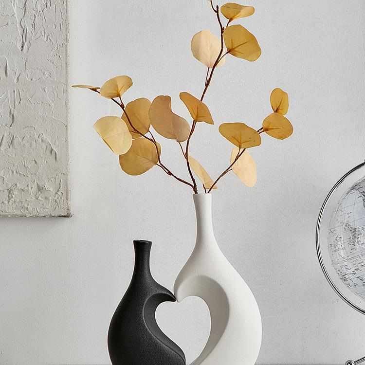 北欧创意陶瓷花瓶摆件客厅插花感家居玄关餐桌轻奢艺术装饰品