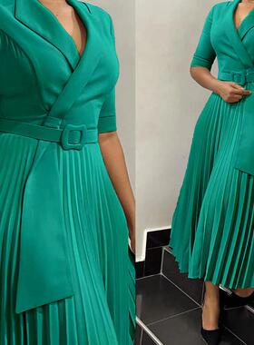 Women Bodycon Dress Outfits Teacher Elegant African Half