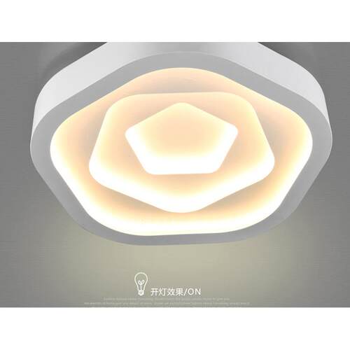 卧室书房现代简约创意LED吸顶灯 铁艺客厅艺术个性玫瑰花形温馨