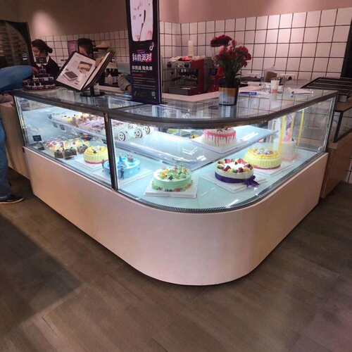 烘焙店蛋糕冷藏展示柜弧形甜品蛋糕冰柜西点保鲜柜卧式风冷