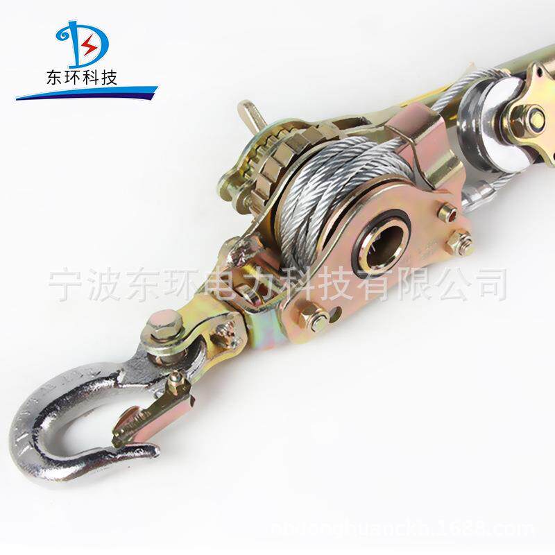日式多丝功能紧荷缔机摩擦式钢绳双钩拉紧器扳线器棘轮手FIN紧线