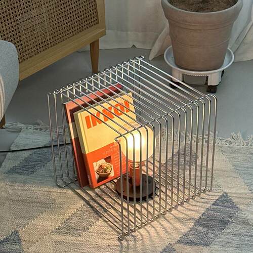 金属线条边几置物架飘窗收纳书架落地床边桌沙发角几电话茶几