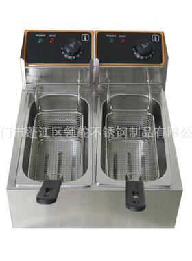 迷4热温销台式L+4L升双缸控商用电炸锅机商用小型你不锈钢炸炉
