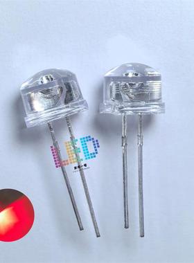 F8草帽小支架红色翠绿蓝色超亮0.35瓦大芯片8MM散光LED发光大灯珠