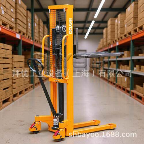 BHY2004手动堆高车手动脚踏型堆高车液压堆垛车