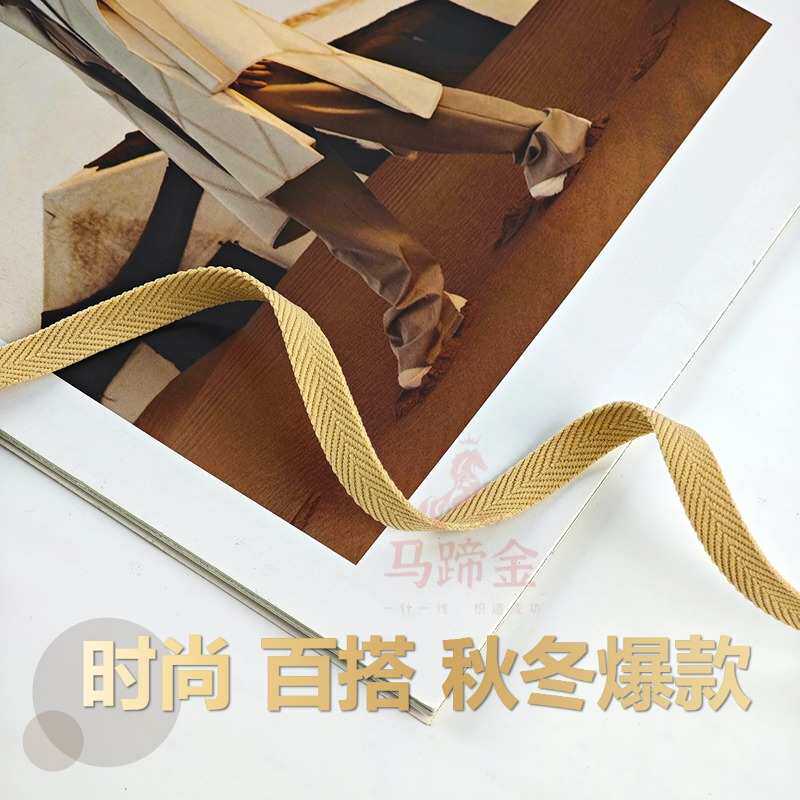 纺丝织带带现货彩色边弹包辅料高白色带色马蹄金绿色800黑色人字