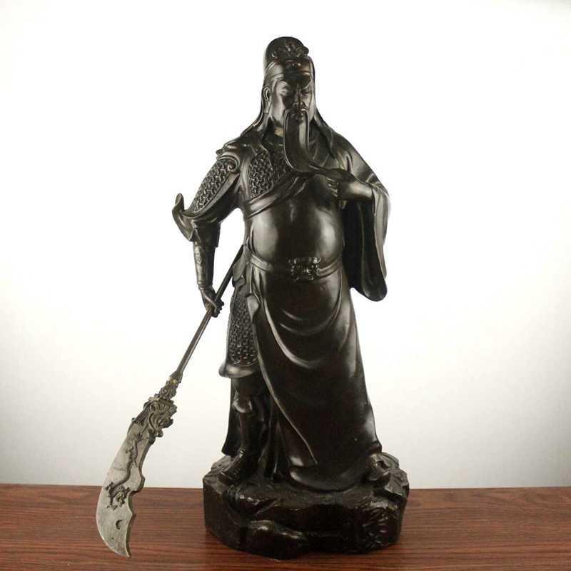 铜武财神关公像摆件关二爷武圣大号办公室工艺品摆件