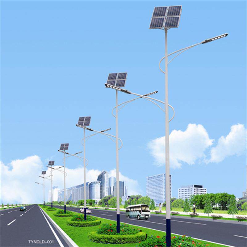 户外太阳能路灯双臂双头6米道路照明灯高速公路一体化太阳能路灯