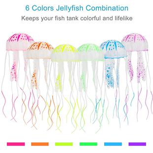 for Jellyfish Aquarium Fish Deco Fluorescent Tank Artificial