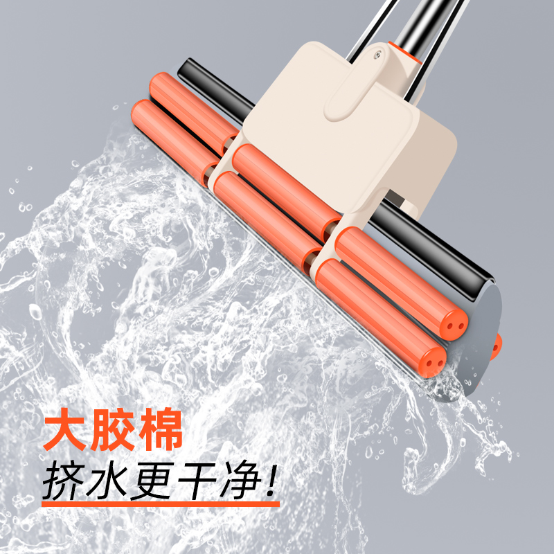 大号海绵拖把吸水大宽大号加大号特大加长2024新款胶棉海绵头44cm