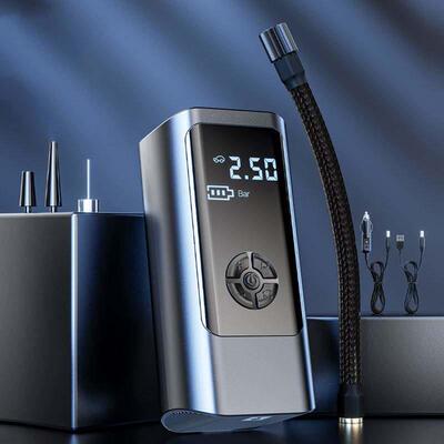 Car Air Compressor Mini Electrical Air Pump with LED Lamp Po