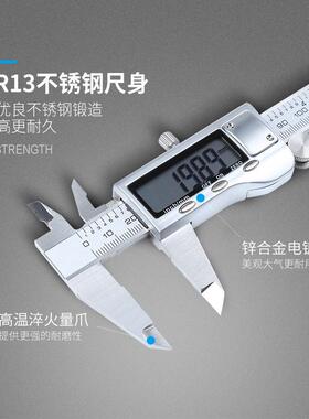 厂不家0游标卡尺-100-3200-00mm数显电NEP子锈钢卡尺高精度量具
