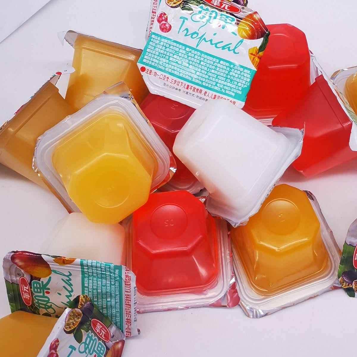 台湾华元如果果冻500g袋装蒟蒻椰果果冻童年怀旧零食什锦混合