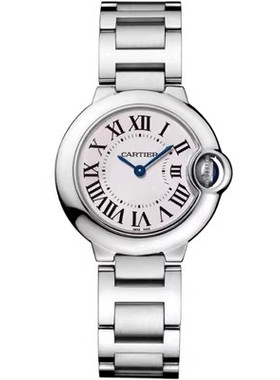 公价38900[9.8新]卡地亚蓝气球系列28mm精钢石英手表女表W69010Z4