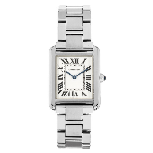 [9.8新]卡地亚坦克系列精钢石英女士腕表W5200013手表女款